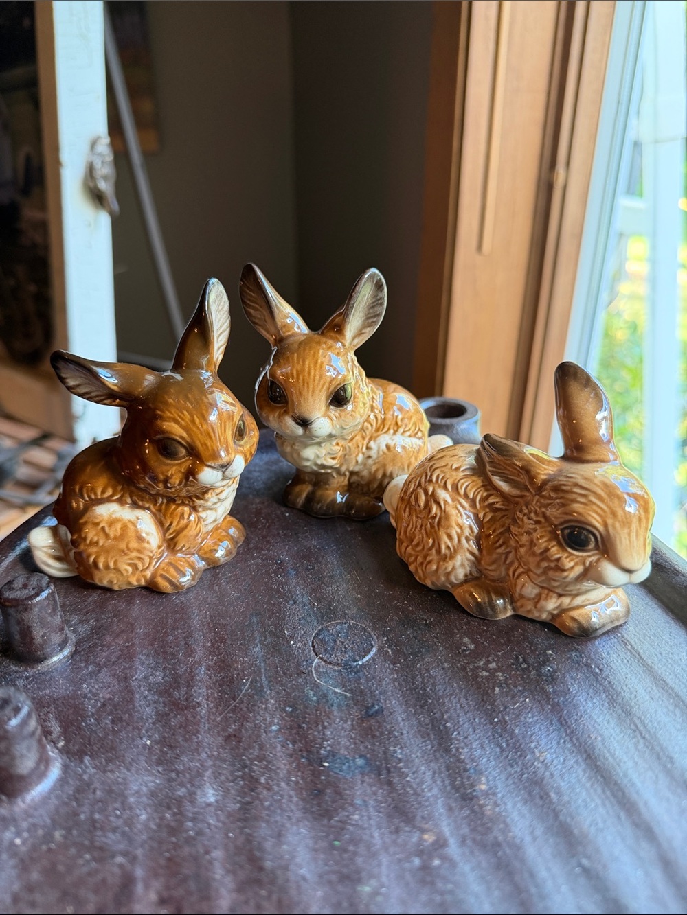 Vintage Goebel Three Bunnies Rabbits Figurines